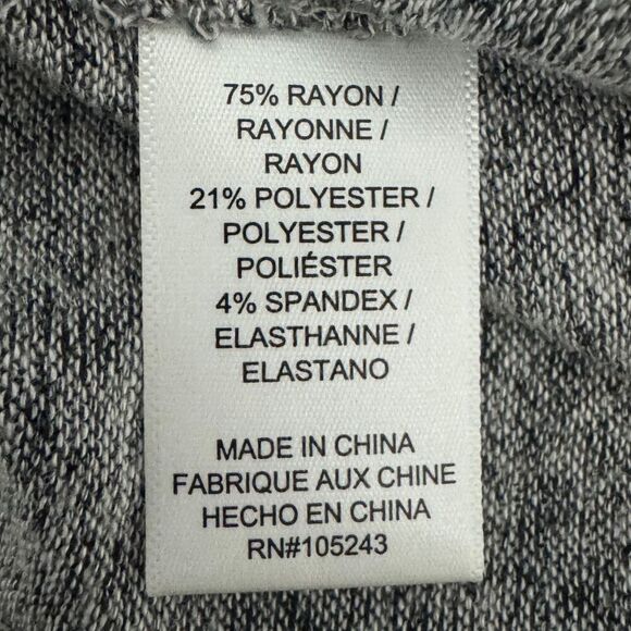 BOBEAU White Snow Leopard Soft Knit Drawstring Joggers Pockets Gray Black Small - Picture 7 of 7